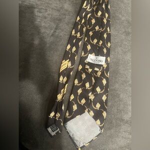 Valentino Black and Gold Tie
